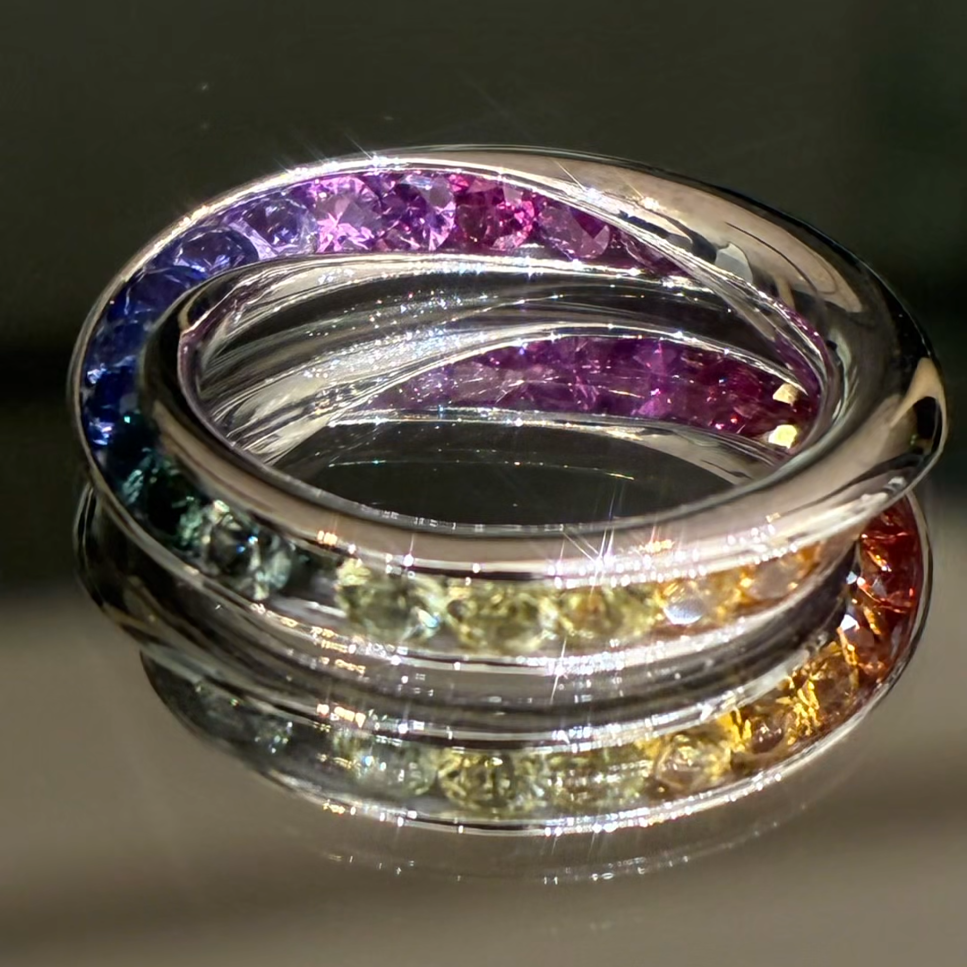 Infinity Rainbow Mobius Ring🌈