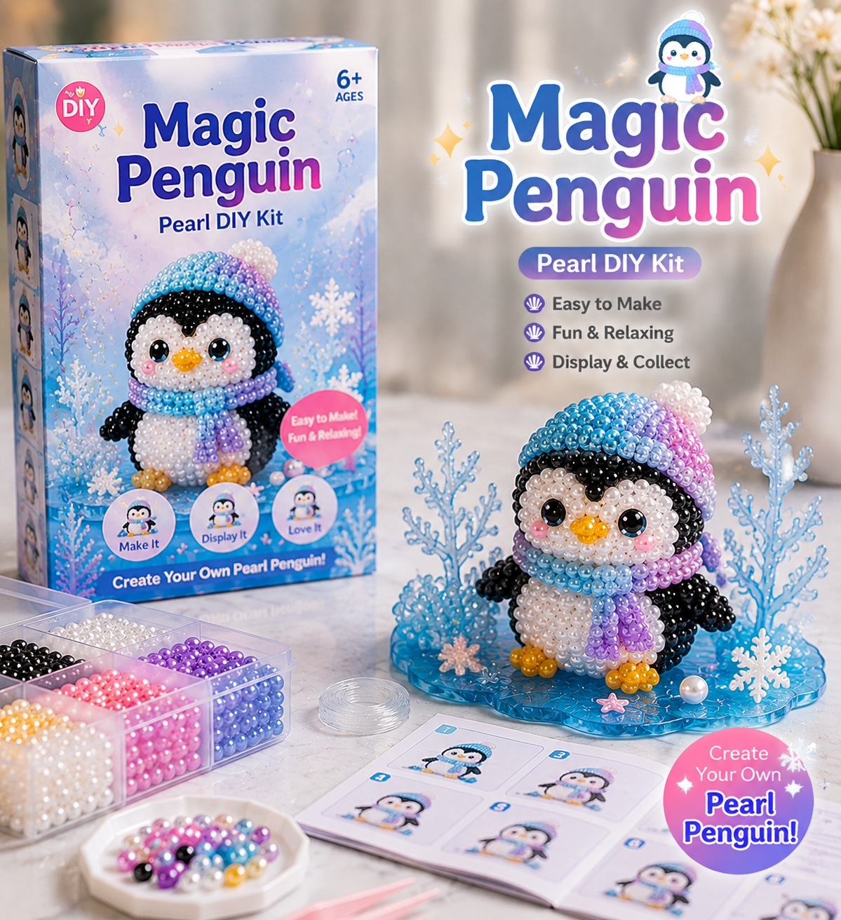 🔥Last Day BUY 2 GET 1 FREE🐚 12 Magical Ocean Friends DIY Kit – Create Your Own Adorable Sea Creatures!