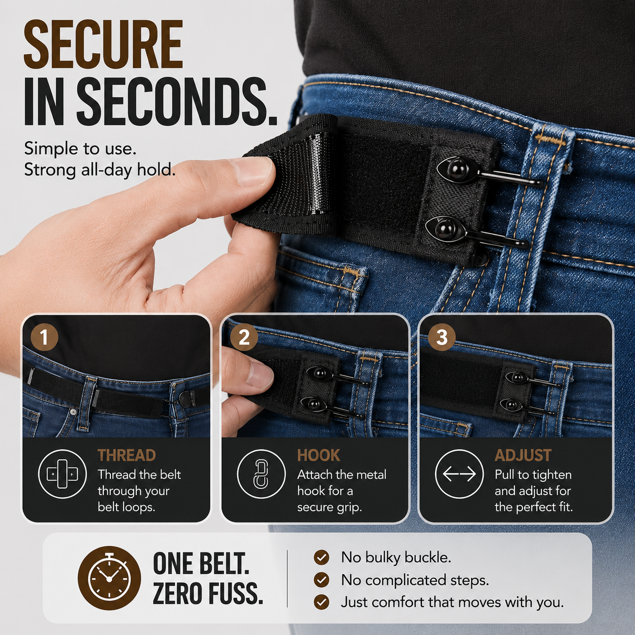 Invisible Tactical Stretch Belt👖