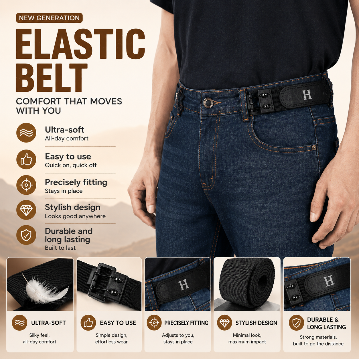 Invisible Tactical Stretch Belt👖