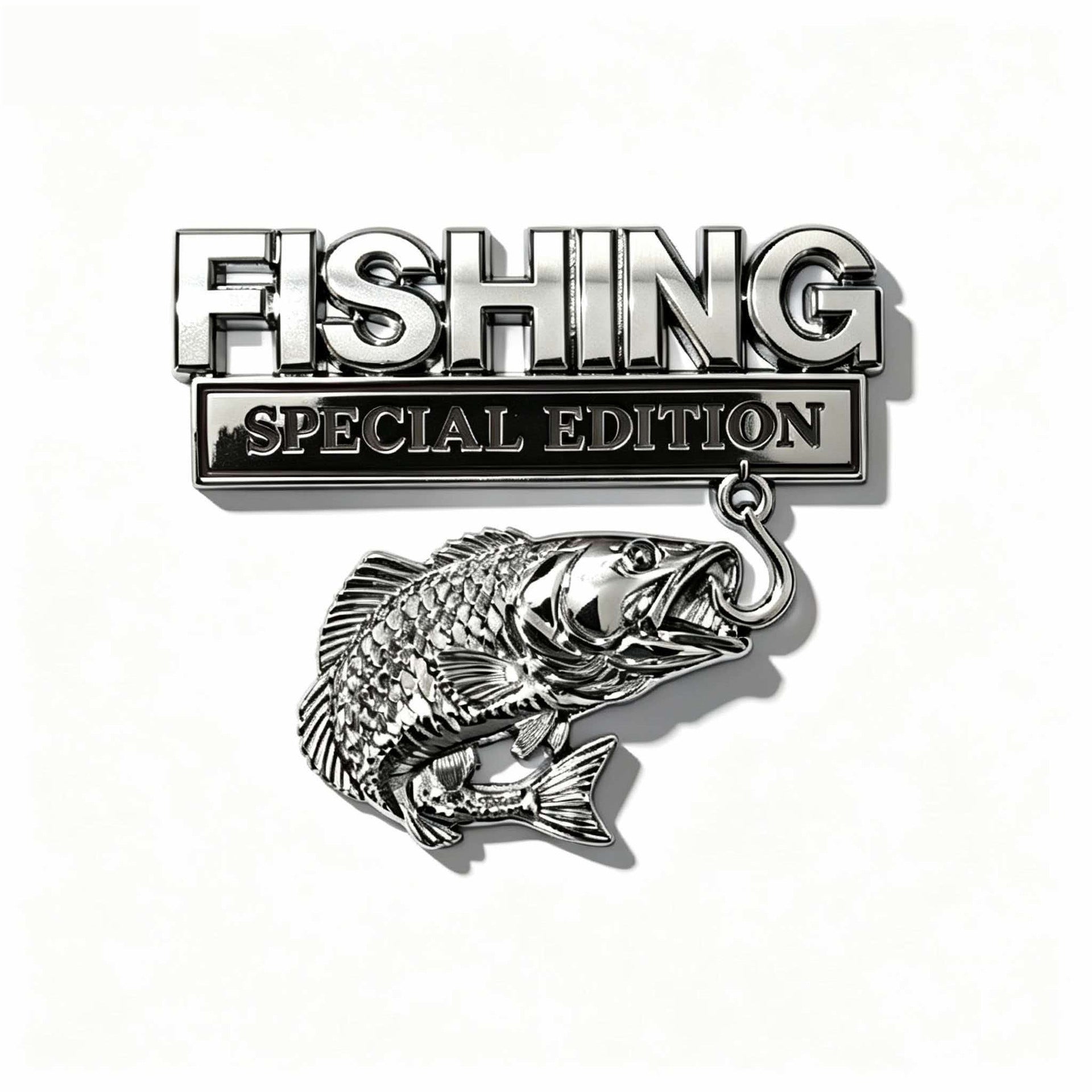 🔥 🎣 Fishing Special EditionTM Premium 3D Metal Vehicle Emblem Badge