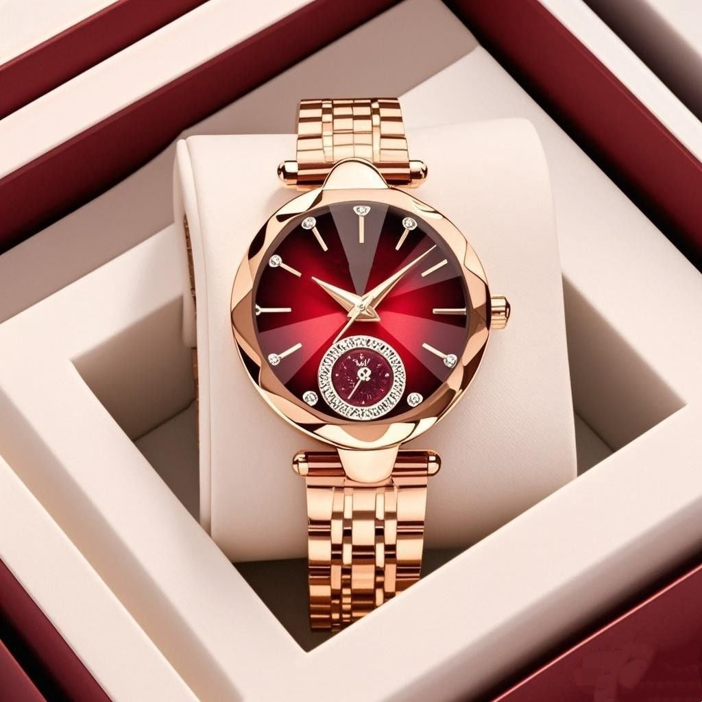 🌟Women's Luxury Shiny Waterproof Stainless Steel Watch