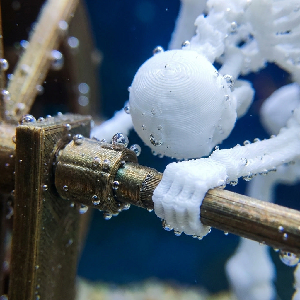 🌊Funny Skeleton Water Wheel Aquarium Ornament