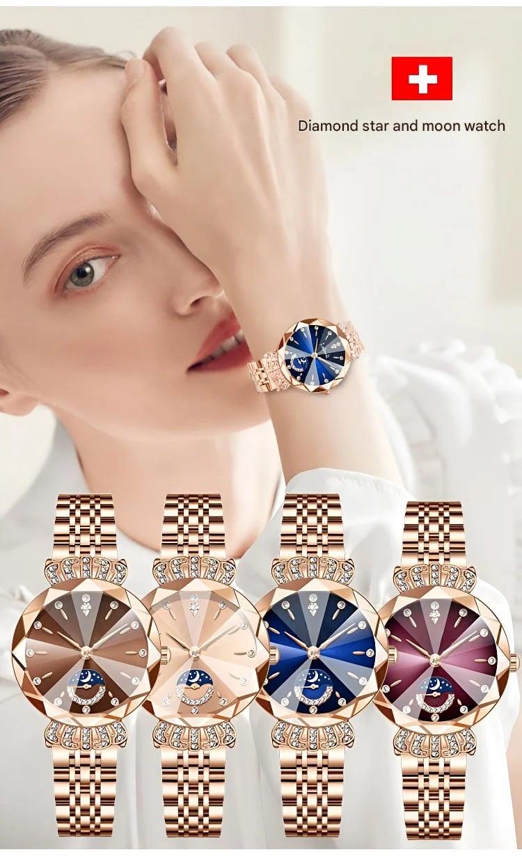 🌟Women's Luxury Shiny Waterproof Stainless Steel Watch