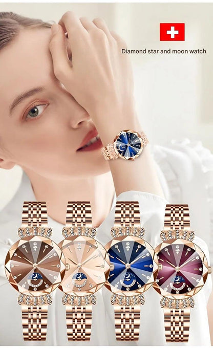 🌟Women's Luxury Shiny Waterproof Stainless Steel Watch