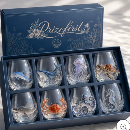 🎅🎄 3D Christmas Glass Art Cup | Luxury Raised Holiday Glassware for Drinks, Decor & Christmas Gifts 🎁