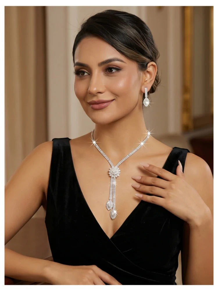 🌼 LIMITED-TIME 30% OFF! ✨ Women's Zircon Flower Jewelry Set – Elegant, Sparkling, Ready-to-Gift 💎