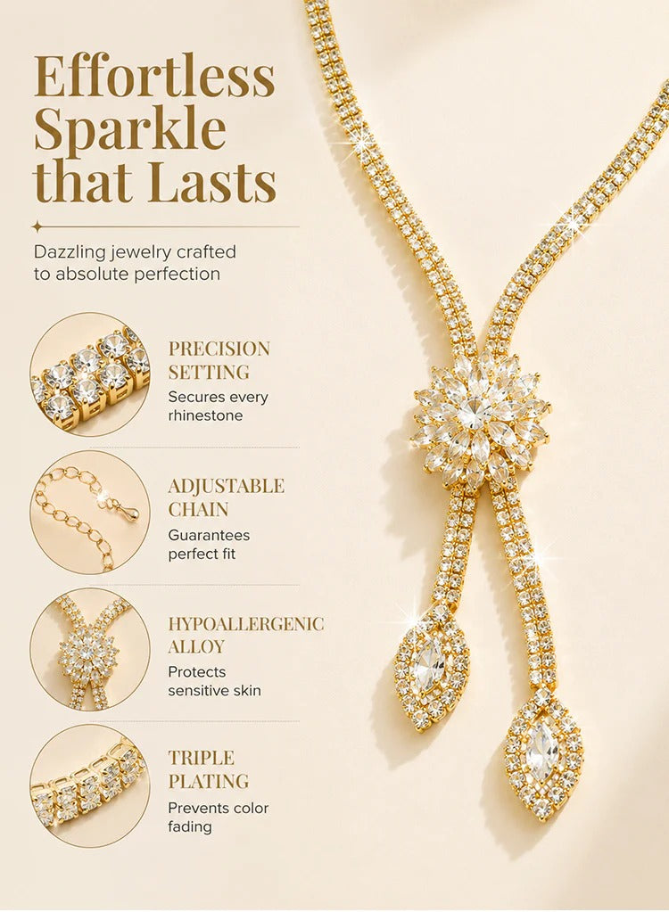 🌼 LIMITED-TIME 30% OFF! ✨ Women's Zircon Flower Jewelry Set – Elegant, Sparkling, Ready-to-Gift 💎