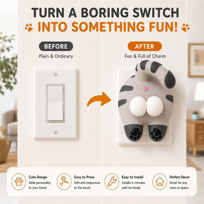 Funny Cat Butt Light Switch Cover🐱