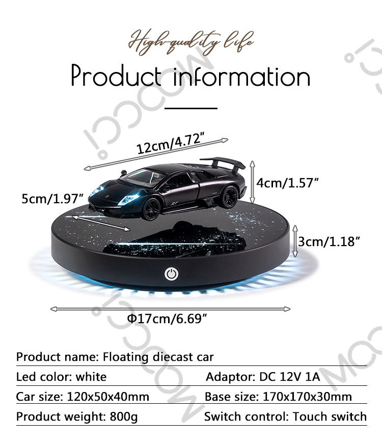 🕴️Magnetic Floating Diecast Car Vehicle with LED 1:36 scale🏎️