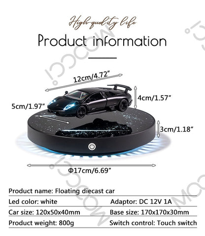 🕴️Magnetic Floating Diecast Car Vehicle with LED 1:36 scale🏎️