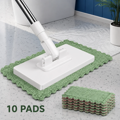 Self-Clipping Flat Mop🧹-10 Pads Included🔥