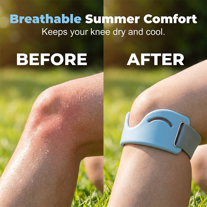 ⏰Limited-Time 50% OFF✨Breathable Shock-Absorbing Patella Brace ⚡8mm V-Shaped Support, Adjustable Fit & Cool Comfort