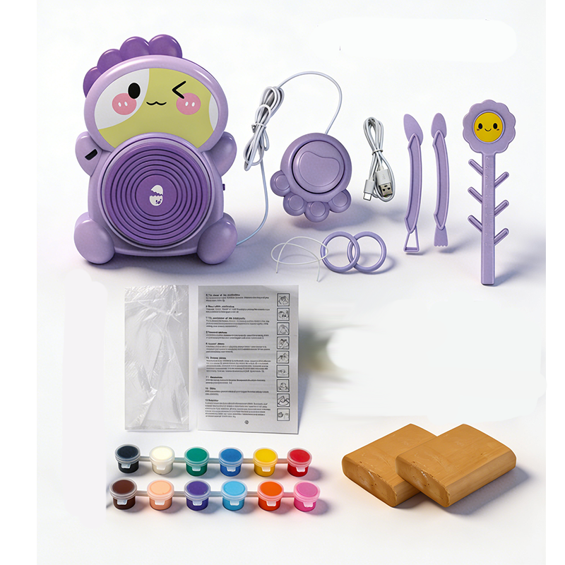 📢📢40% OFF !! ⏰Kids Electric Pottery Wheel DIY Clay Craft Kit